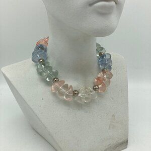 Vintage Multicolored Chunky Bubble Bead Necklace